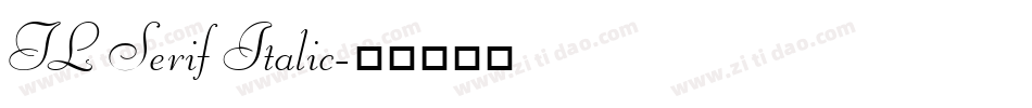 TL Serif Italic字体转换